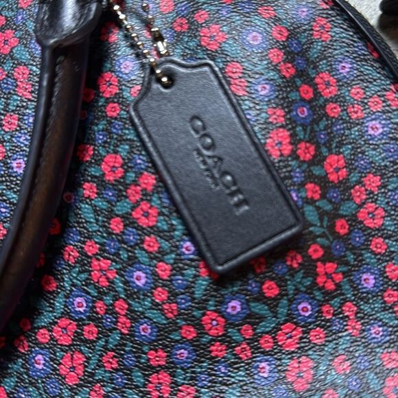 Coach Floral Sierra Ranch Satchel Crossbody & Matching Double Zip Card Case - Picture 14 of 16